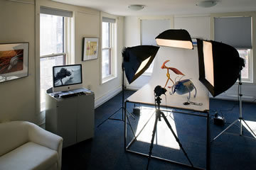 Inside the Jon Reis Photography studio.